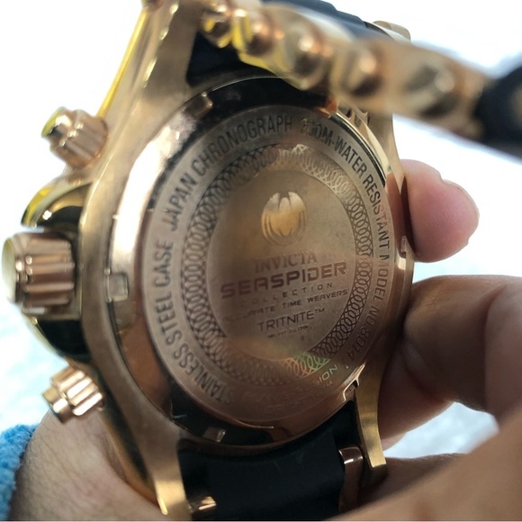 Invicta 80141 Sea Spider Men's Watch Quartz Stainless Steel  rose gold black - Picture 8 of 16